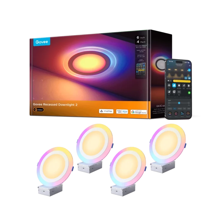 Govee Pro Smart Recessed Lights with Night Light Now Available