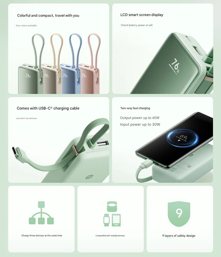 Affordable Xiaomi Power Bank Launches with Display and Cable