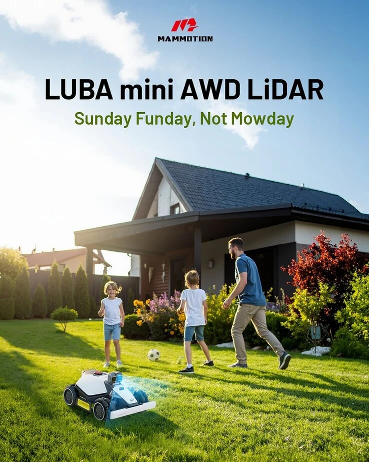 New Mammotion Luba Mini AWD Robot Mower with LiDAR Coming Soon