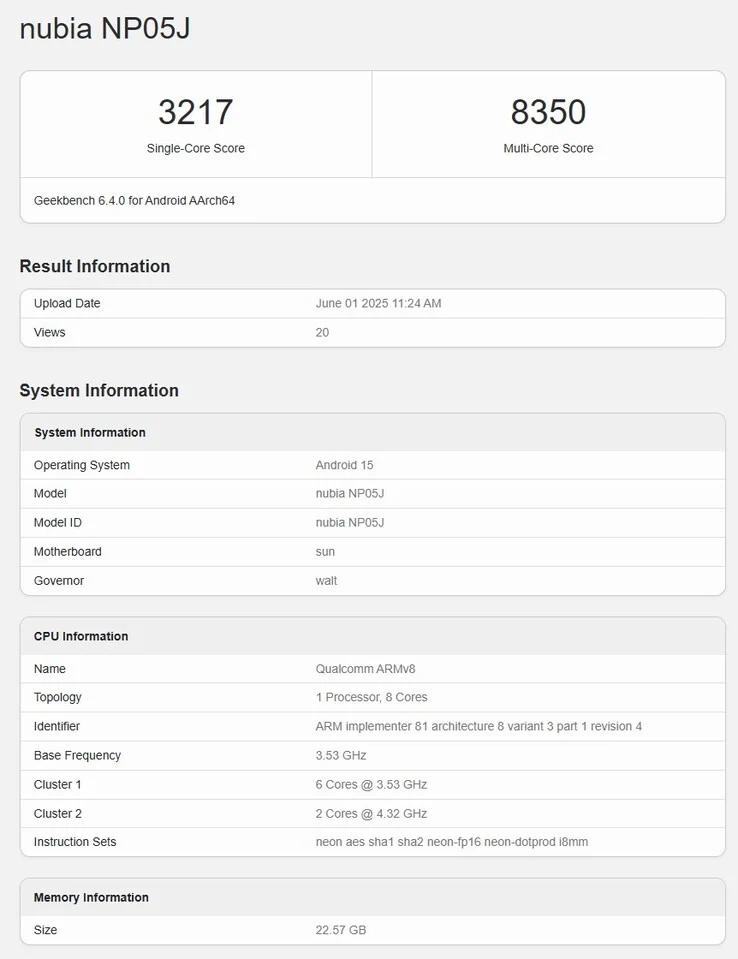 RedMagic Gaming Tablet Spotted on Geekbench Before Launch