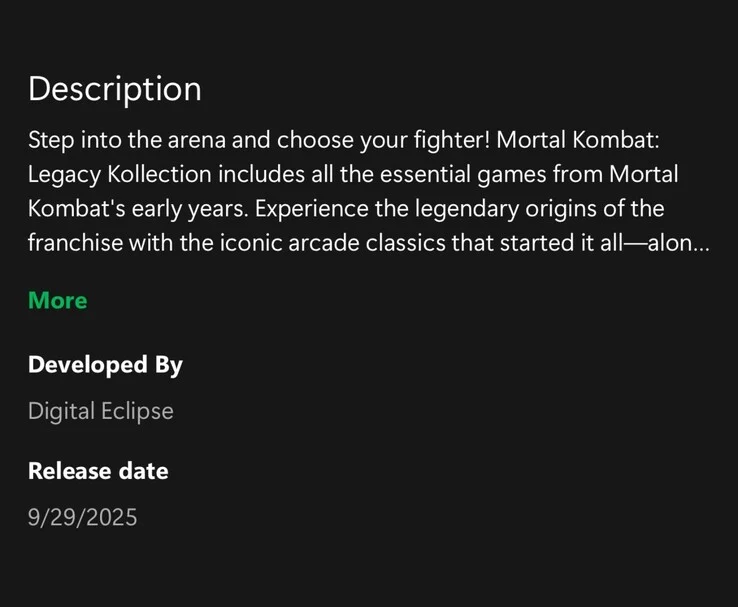 Xbox App Leak: Mortal Kombat Legacy Kollection Launch Date Revealed