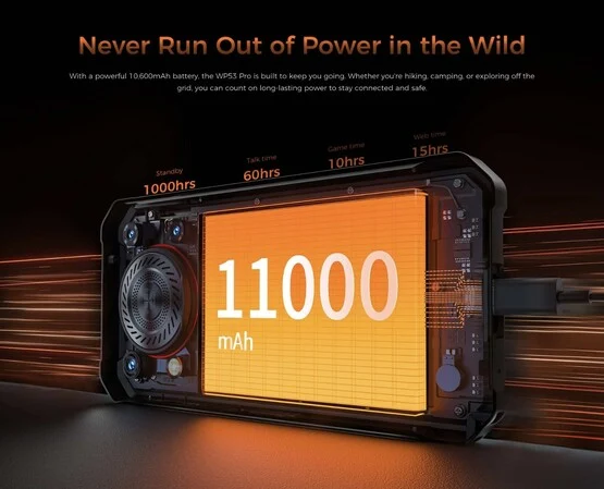 WP53 Pro: Rugged Smartphone with 11,000 mAh Battery & 6.52