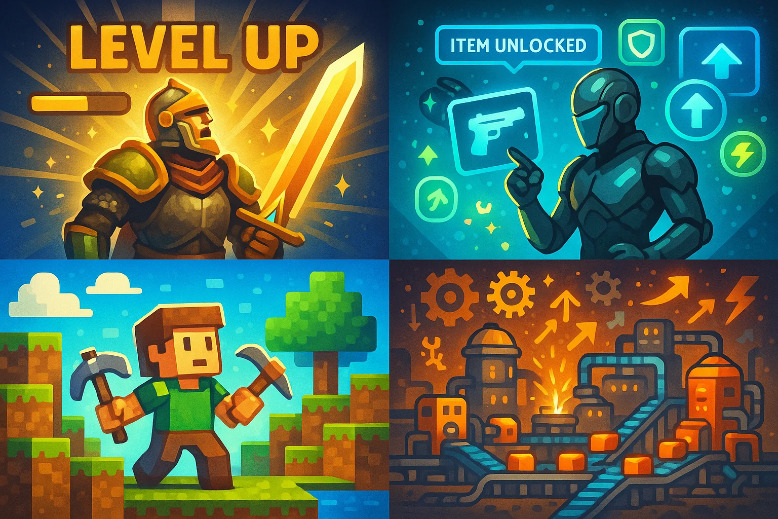 Addictive Games with Fun Grind and Motivating Progression