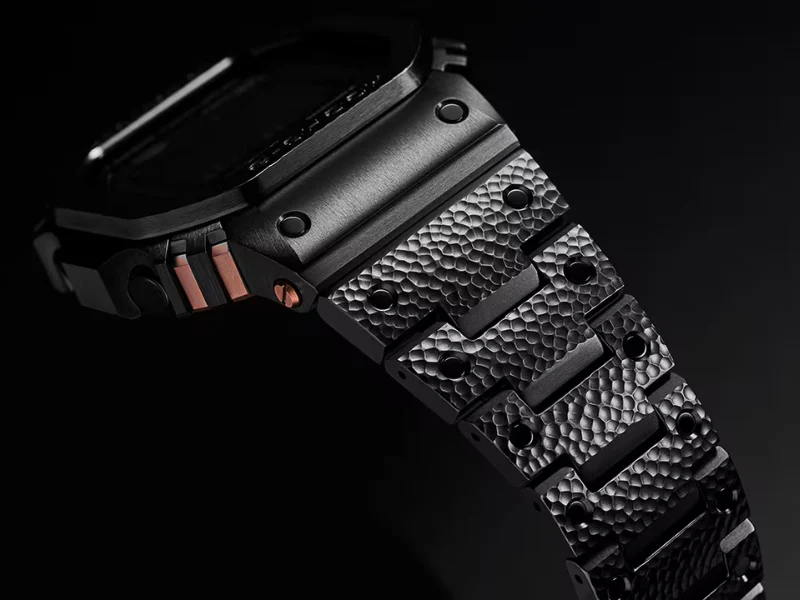 Limited Edition Casio G-Shock Watch with Hand-Hammered Bezel