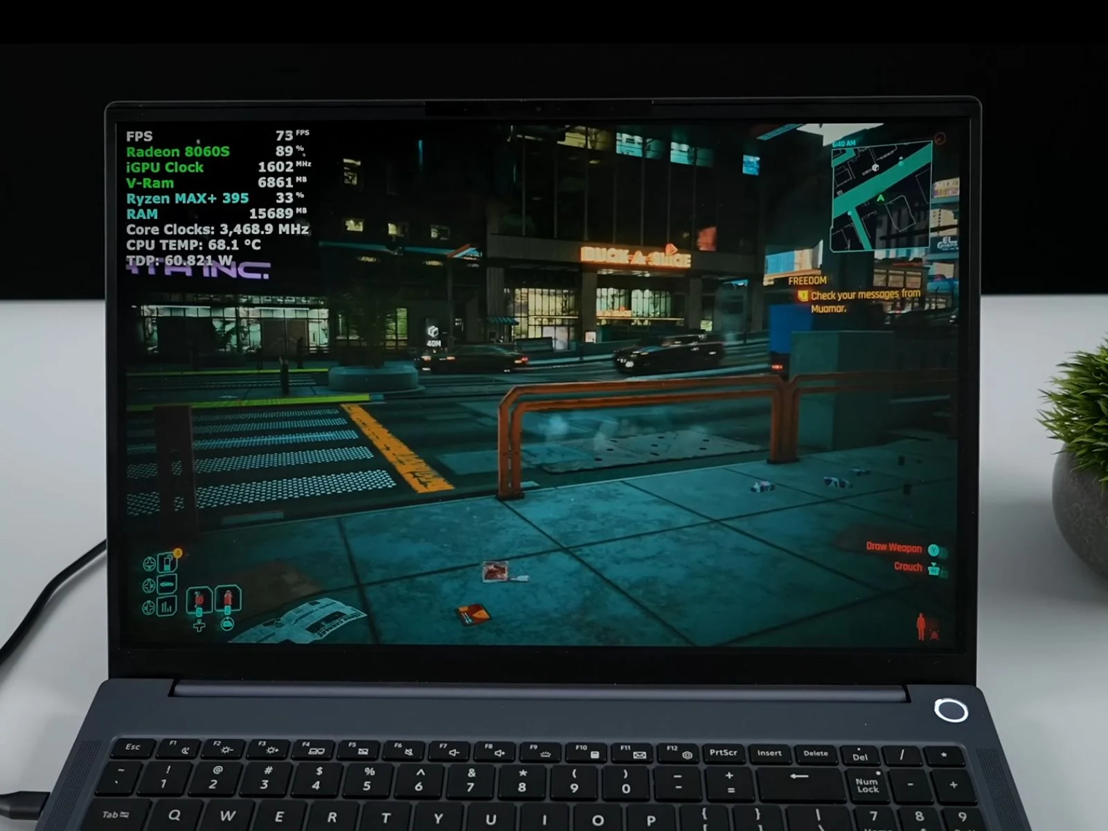 $1,000 AMD Strix Halo Laptop: 72 FPS Cyberpunk 2077 iGPU