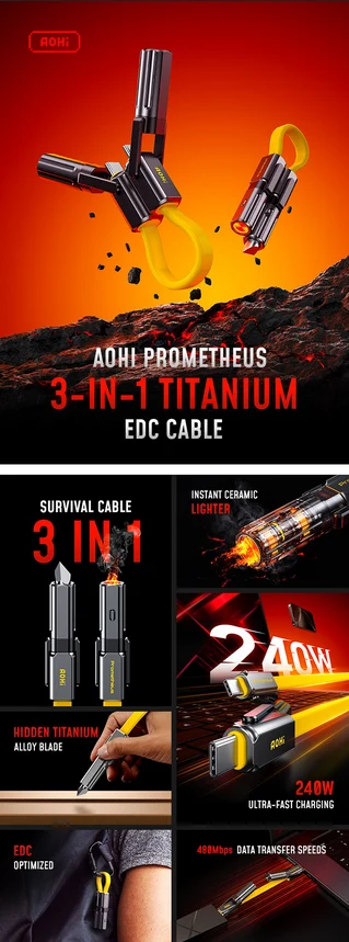 Aohi Prometheus: Versatile Survival Cable for Tech Enthusiasts