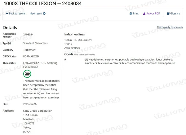 Sony Files Trademark for 1000X Series Amid WF-1000XM6 Rumors