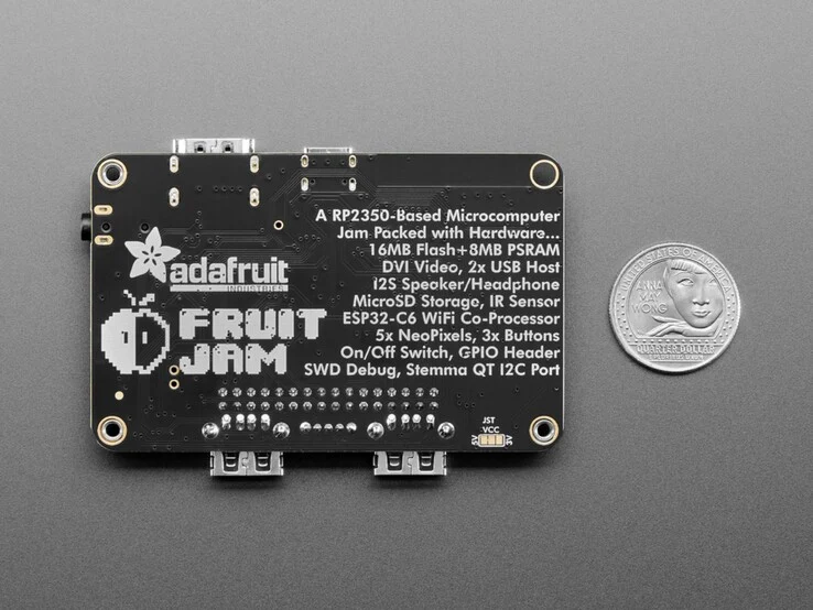 Fruit Jam RP2350: WiFi 6 Single-Board Computer with Buttons & Speaker