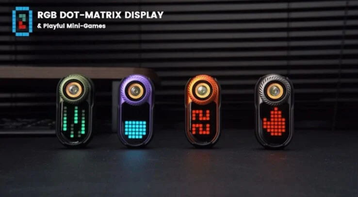 Titanium EDC Flashlight with Dot Matrix Display: LoopDot on Kickstarter