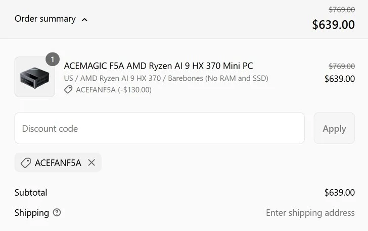 Acemagic F5A Mini PC Launch: Limited-Time Discount Available