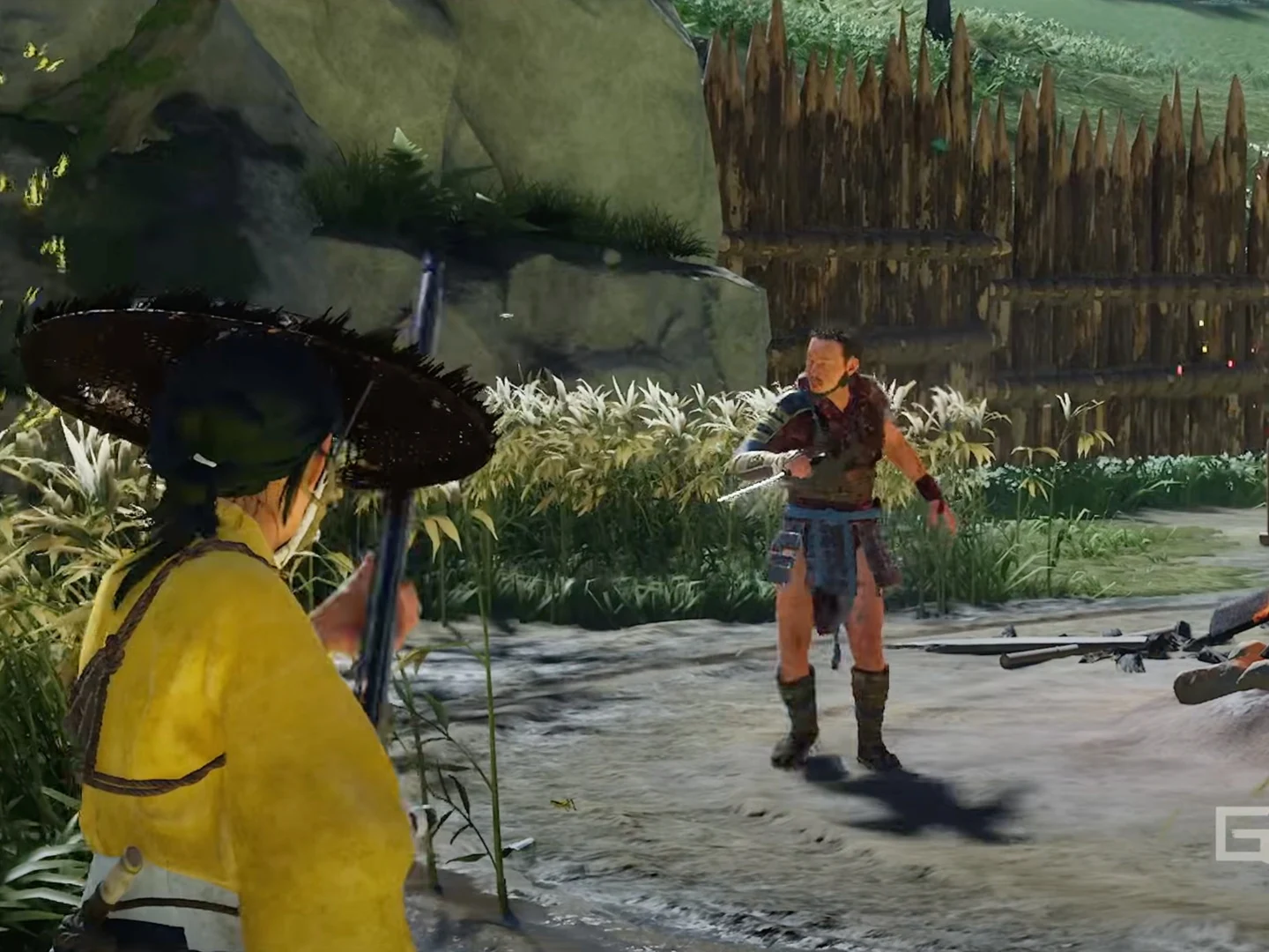 Atsushi Uses Guns in Sword Fight – New Ghost of Yotei Gameplay