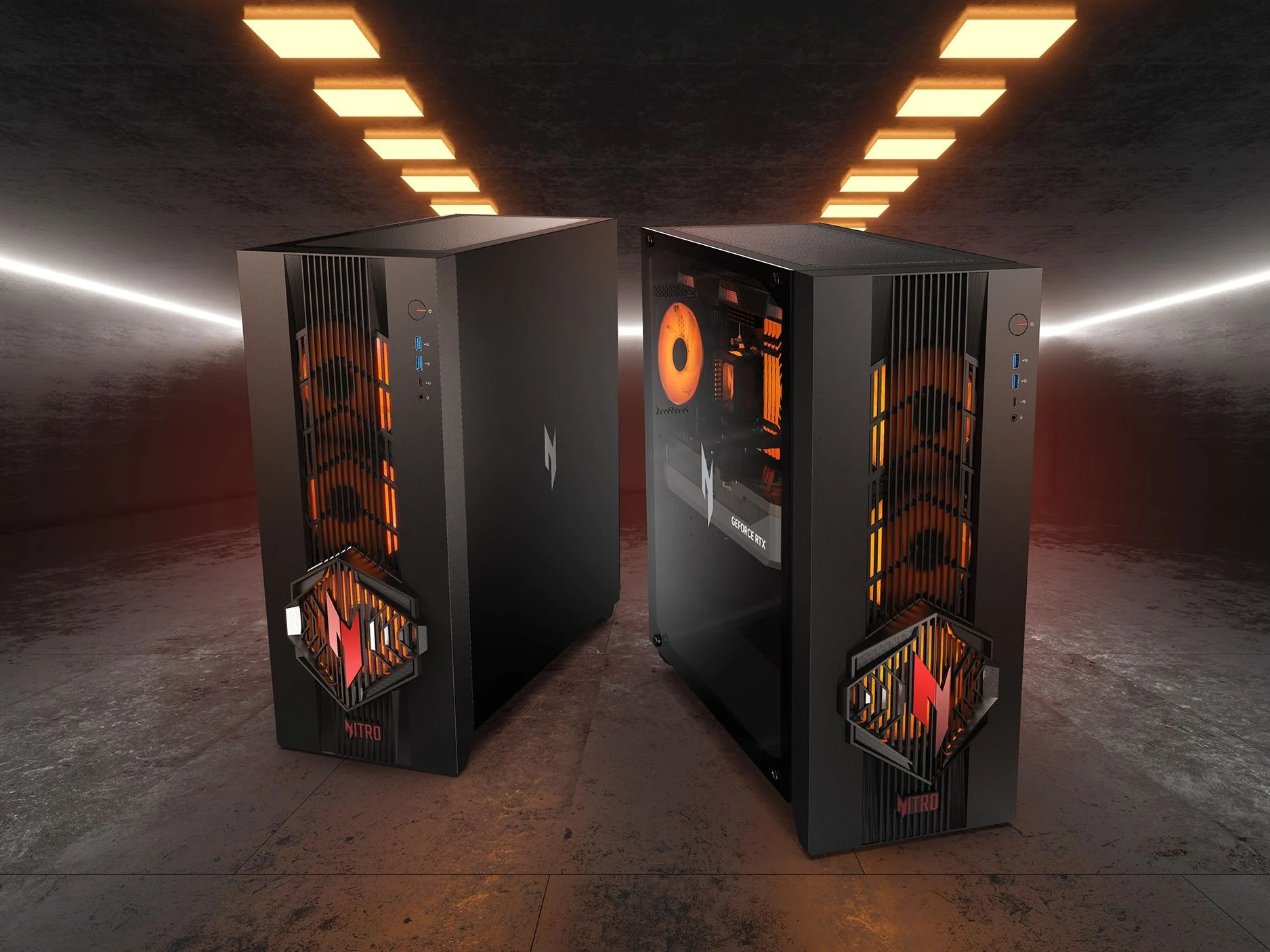 Acer Nitro 70 & 50 Gaming Desktops with AMD CPUs & RTX 50 GPUs