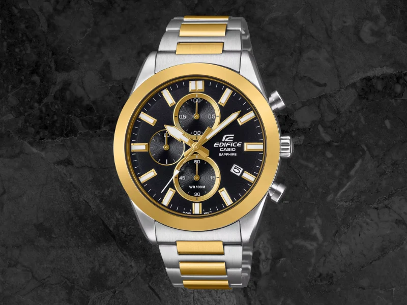 New Casio Edifice Metal Watches with Stylish Two-Tone Straps