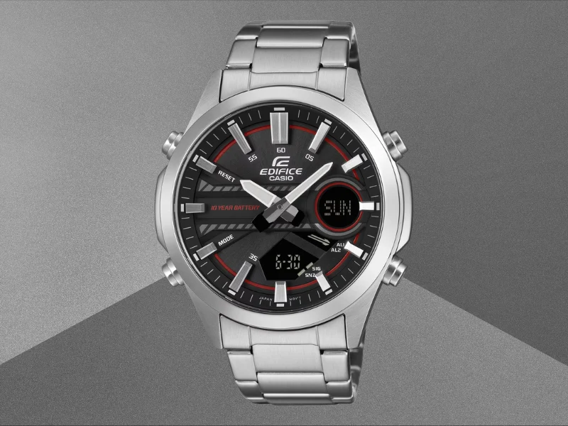 New Casio Edifice Metal Hybrid Watch with 10-Year Battery Life