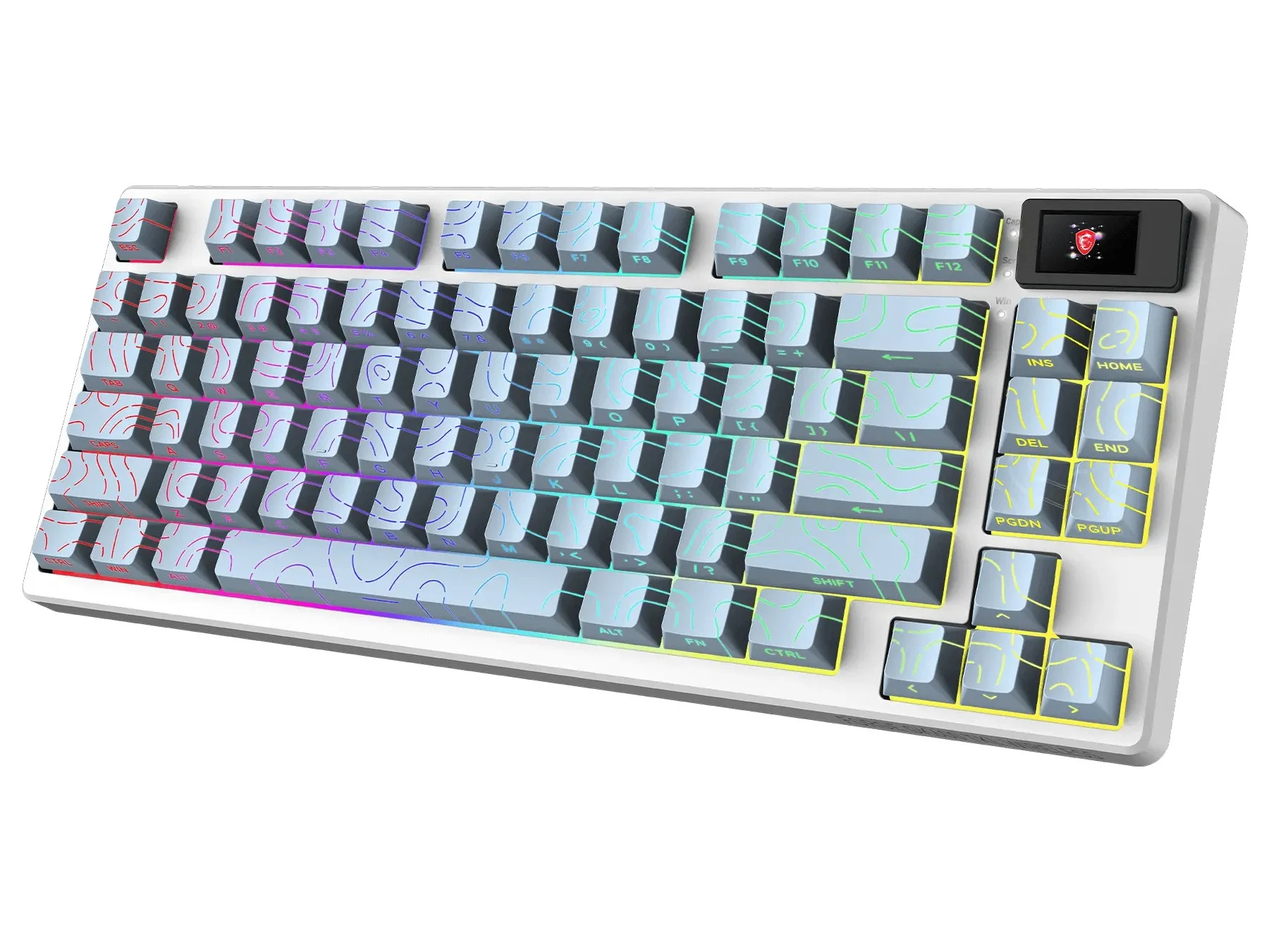 MSI Forge GK600 TKL Keyboard with Screen and Keycap Options