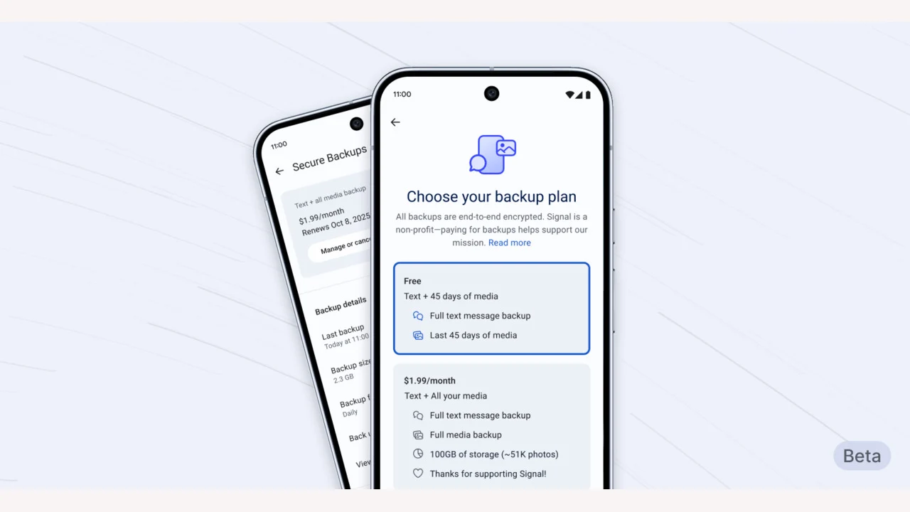 Signal Launches Free and Paid Secure Backup Options