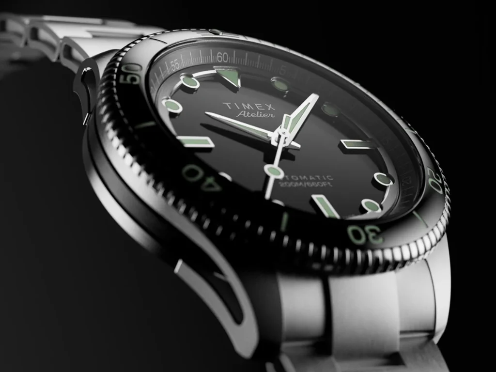 Timex Atelier Marine M1A: Swiss Automatic Watch with Ceramic Bezel