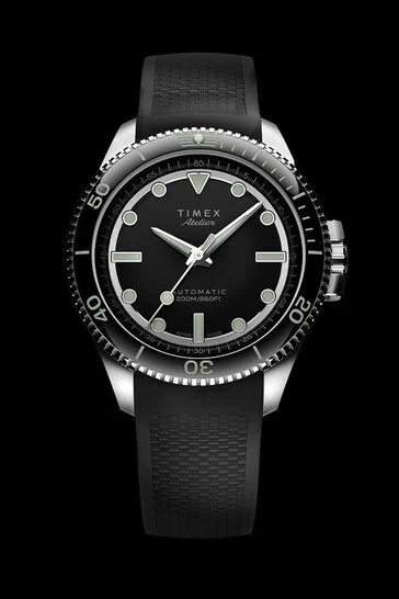 Timex Atelier Marine M1A: Swiss Automatic Watch with Ceramic Bezel
