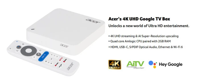 Acer Updates Specs for Budget 4K Google TV Box with Six Ports