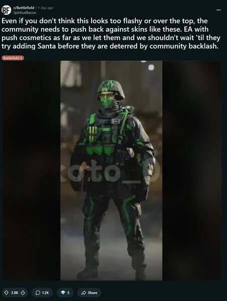Battlefield 6 Skin Leak Raises Concerns Over Unrealistic Cosmetics