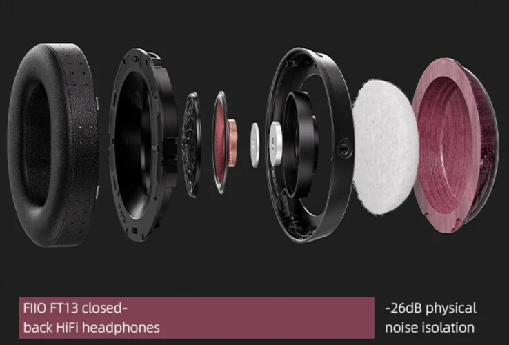 FiiO FT13 Headphones: Purpleheart Earcups & Birch Drivers