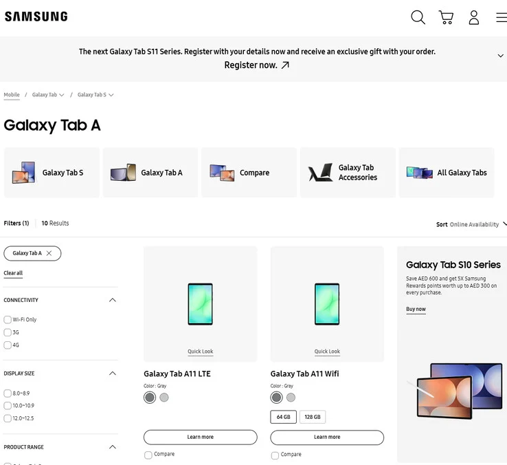 Samsung Galaxy Tab A11 and A11 Plus Officially Unveiled