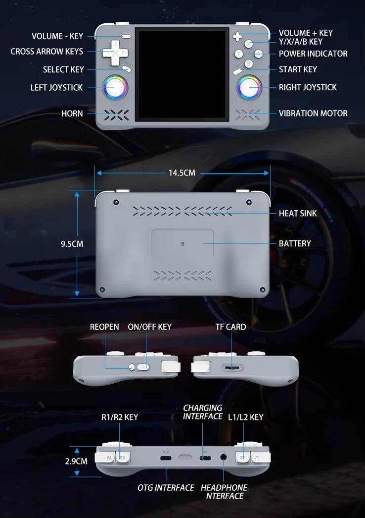 Game Console XF40H: New Retro Handheld Gaming Device Released