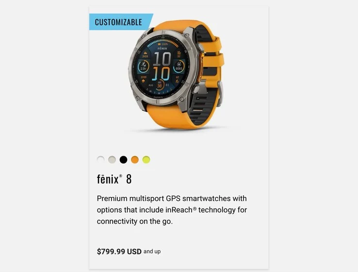 Garmin Launches Fenix 8 with Integrated inReach Technology