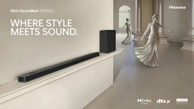 Hisense Launches Slim S5120Q 5.1.2 Channel Soundbar