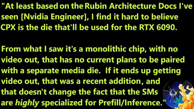 Nvidia GeForce RTX 6090: Rubin CPX GPU Unlikely for Launch