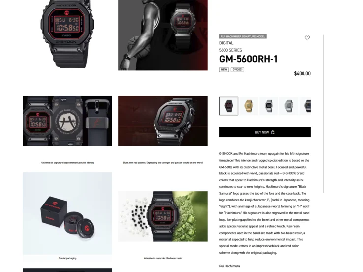 Buy the New Casio G-Shock x Rui Hachimura Watch Worldwide Now