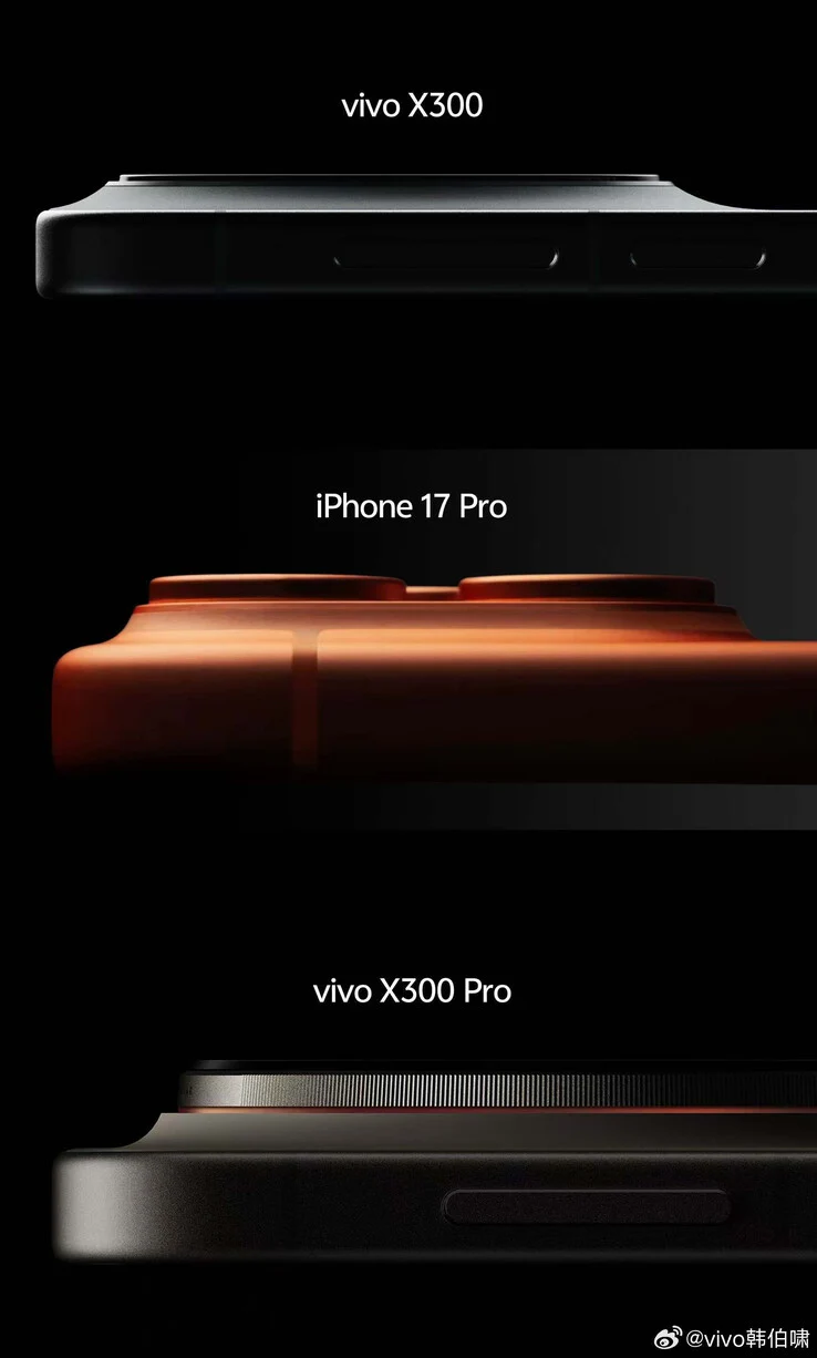 Vivo Compares iPhone 17 Pro Camera Bump to X300 Designs