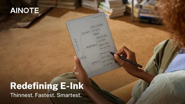 World's Thinnest Paper Tablet AInote 2: Versatile with Digitizer