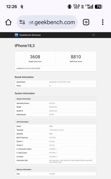 Apple A19 and A19 Pro CPU Benchmarks Show Minor Performance Gain