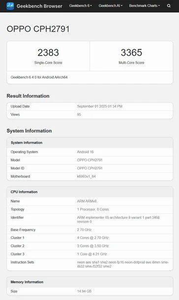MediaTek Dimensity 9500 Underwhelms in Oppo Find X9 Benchmarks