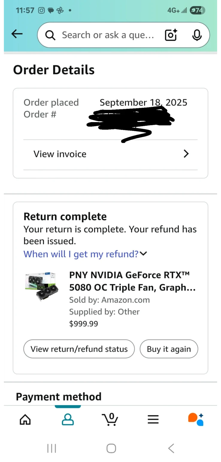 Amazon's RTX 5080 Delivery Saga Ends Happily for Reddit User
