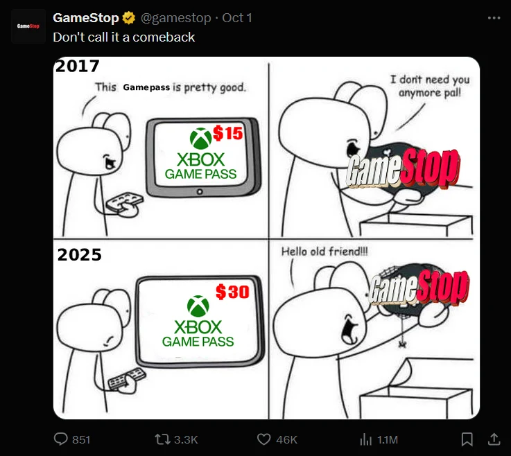 GameStop Mocks Microsoft as Game Pass Price Hits $30 Monthly