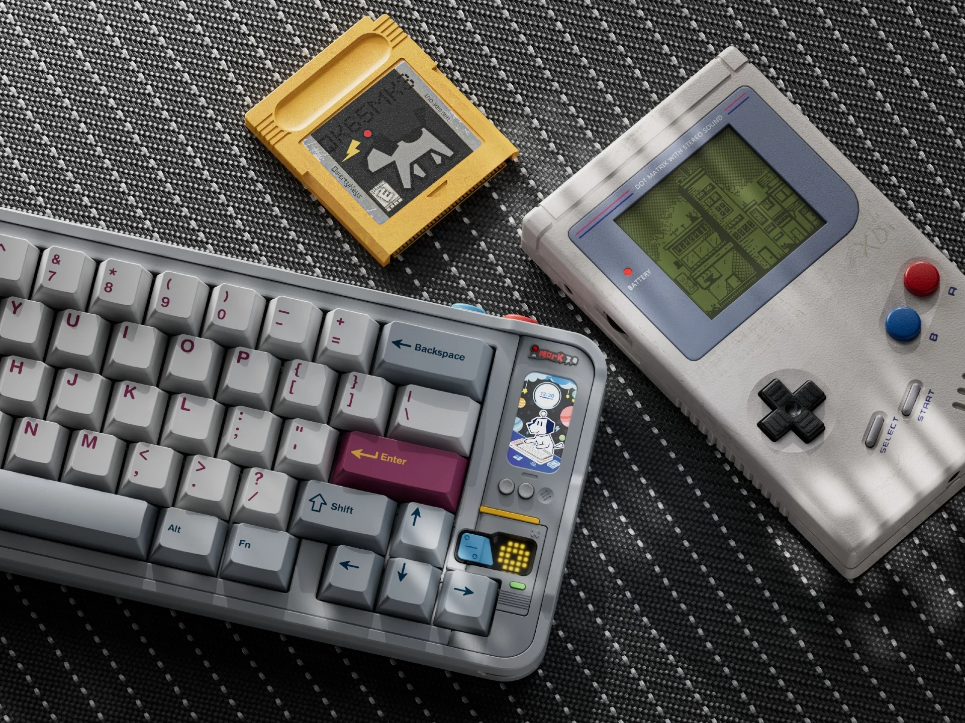 Qwertykeys Launches Retro-Style Mechanical Keyboard with Mini Games