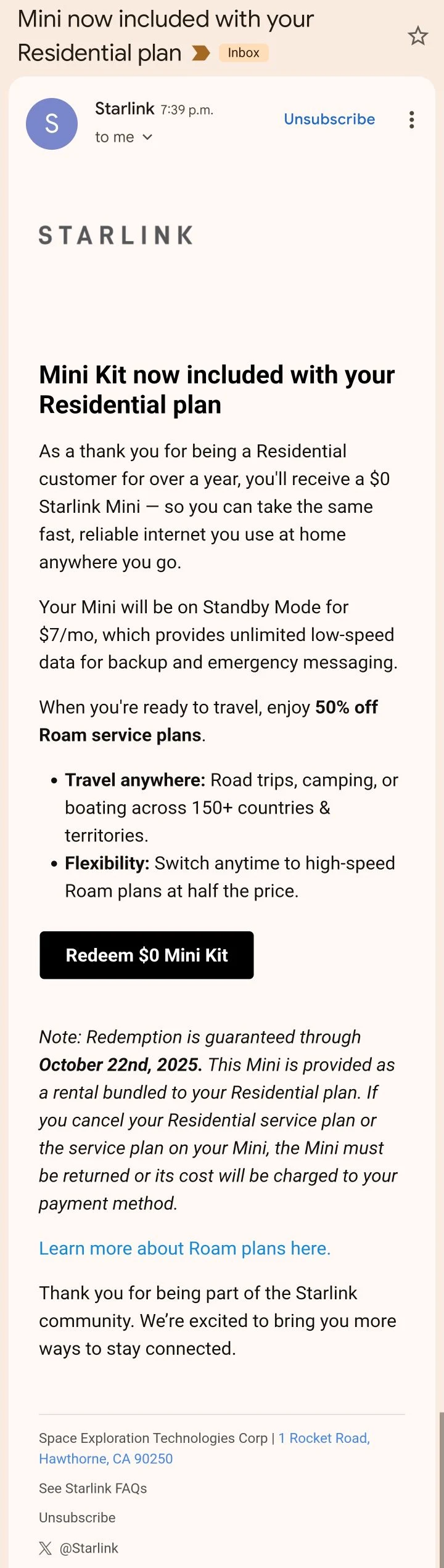 SpaceX Offers Free Starlink Mini Kits in US and Canada – Conditions Apply