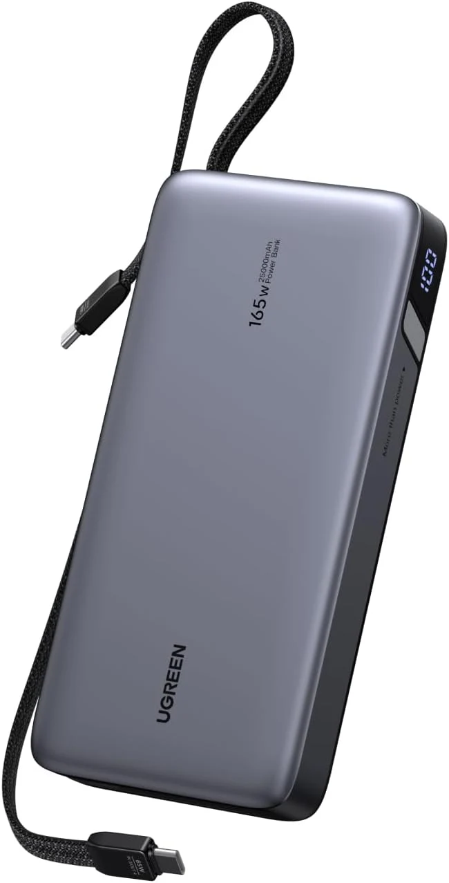 Ugreen Unveils 25000mAh Power Bank with Built-in Cables