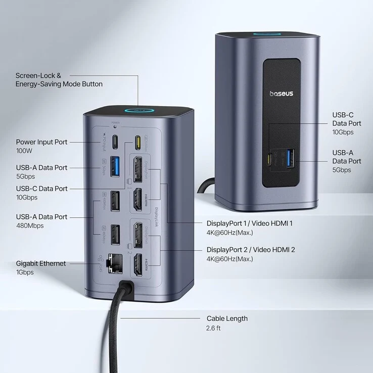 Baseus Launches 12-in-1 Docking Station with Dual Monitor Support