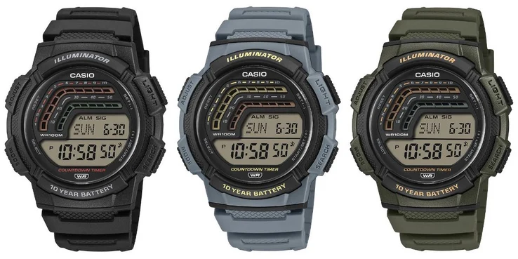New Casio WS-1800 Watch Features Dual Seconds Scales