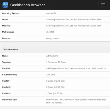 Exynos 2600 Chipset Performance in Samsung Galaxy S26 Benchmarks