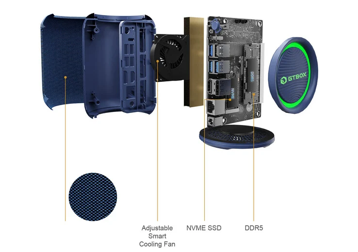 GTBox T1: New HomePod Lookalike with Radeon 780M and eGPU Support