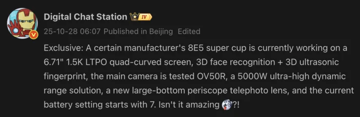 Honor Magic 8 Ultra: Snapdragon 8 Elite Gen 5 Specs Leak