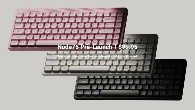 NuPhy Node75: Retro Wireless Mechanical Keyboard with 1000-Hour Battery