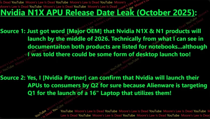 Dell Alienware Gaming Laptop with Nvidia N1X APU Launching in 2026