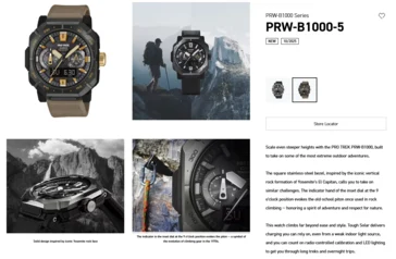 New Casio Pro Trek PRW-B1000: Triple Sensor & Bluetooth Launched