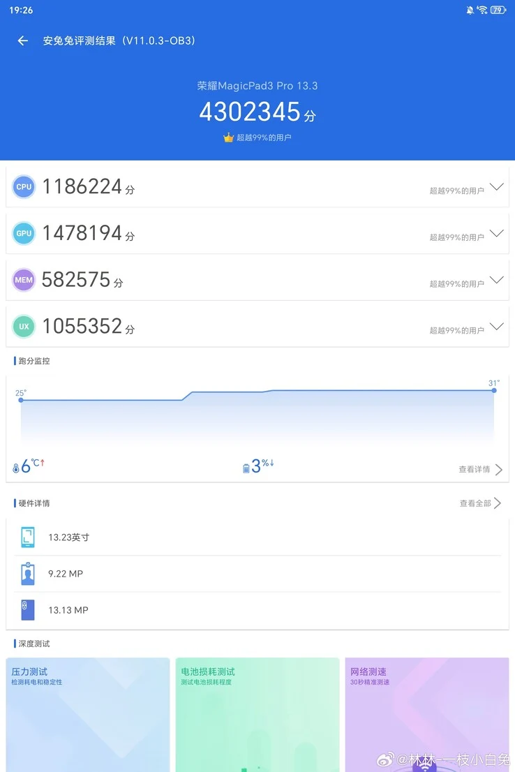 Honor MagicPad 3 Pro Beats Xiaomi 17 Pro Max in Early Benchmarks
