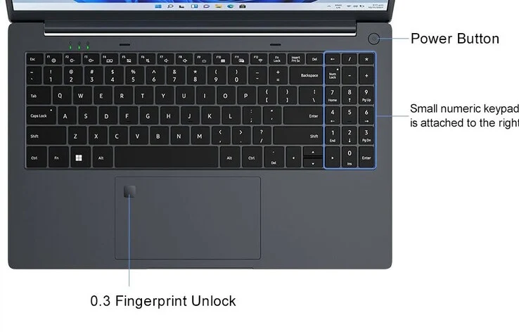 Ninkear A15 Air: Ryzen APU Laptop with Numpad & Fingerprint Sensor
